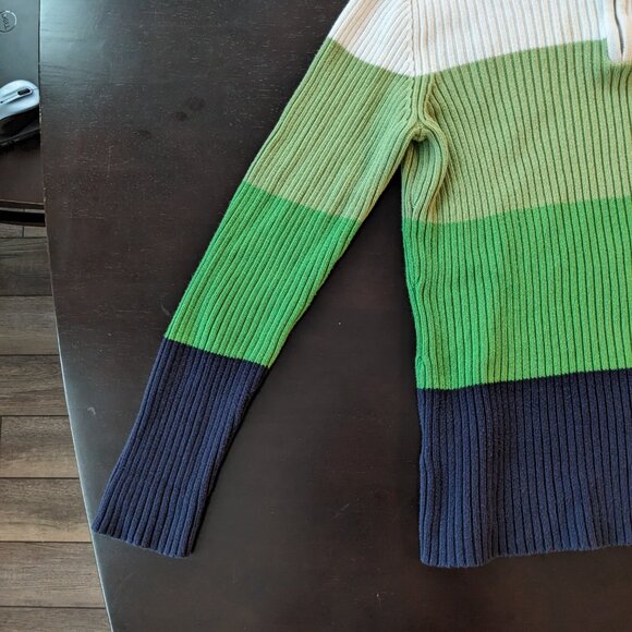 Liz Claiborn Quarter Zip Y2K Sweater Block Color Size P Large - Picture 2 of 4